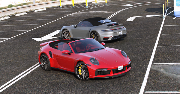 Porsche 911 (992) Turbo S Convertible 2023 - GTA 5 & FiveM Car Mod | 120+ Tuning parts