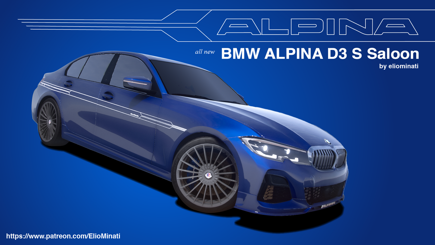 BMW Alpina D3S 2020 [Add-On / Tuning / Liveries / Debadged / FiveM / Replace]