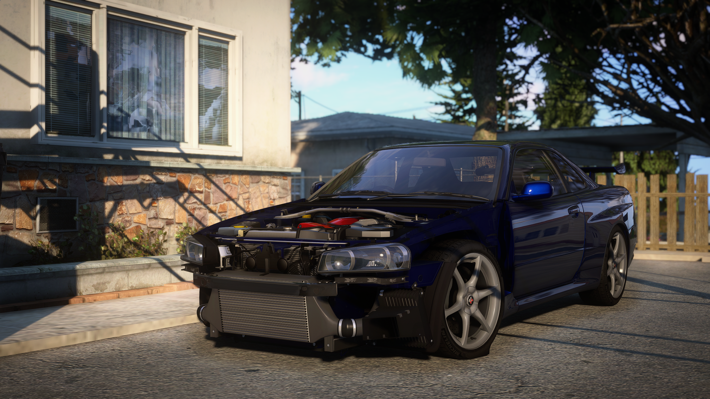 Nissan Skyline GT-R + GT-T R34 Pack [360+ Tuning / 40+ Liveries / Add-On / Debadged / FiveM / LODS]