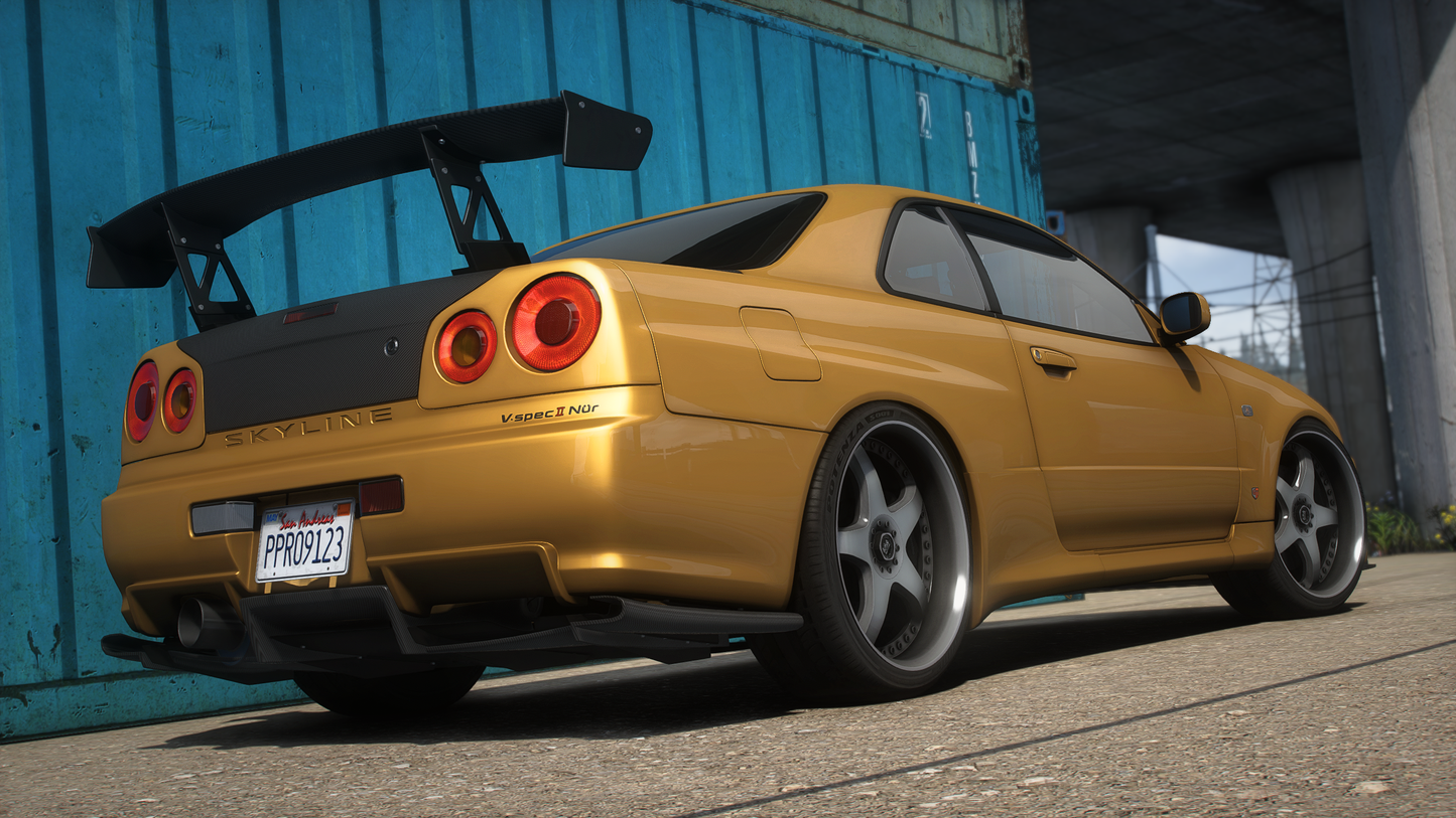 Nissan Skyline GT-R + GT-T R34 Pack [360+ Tuning / 40+ Liveries / Add-On / Debadged / FiveM / LODS]