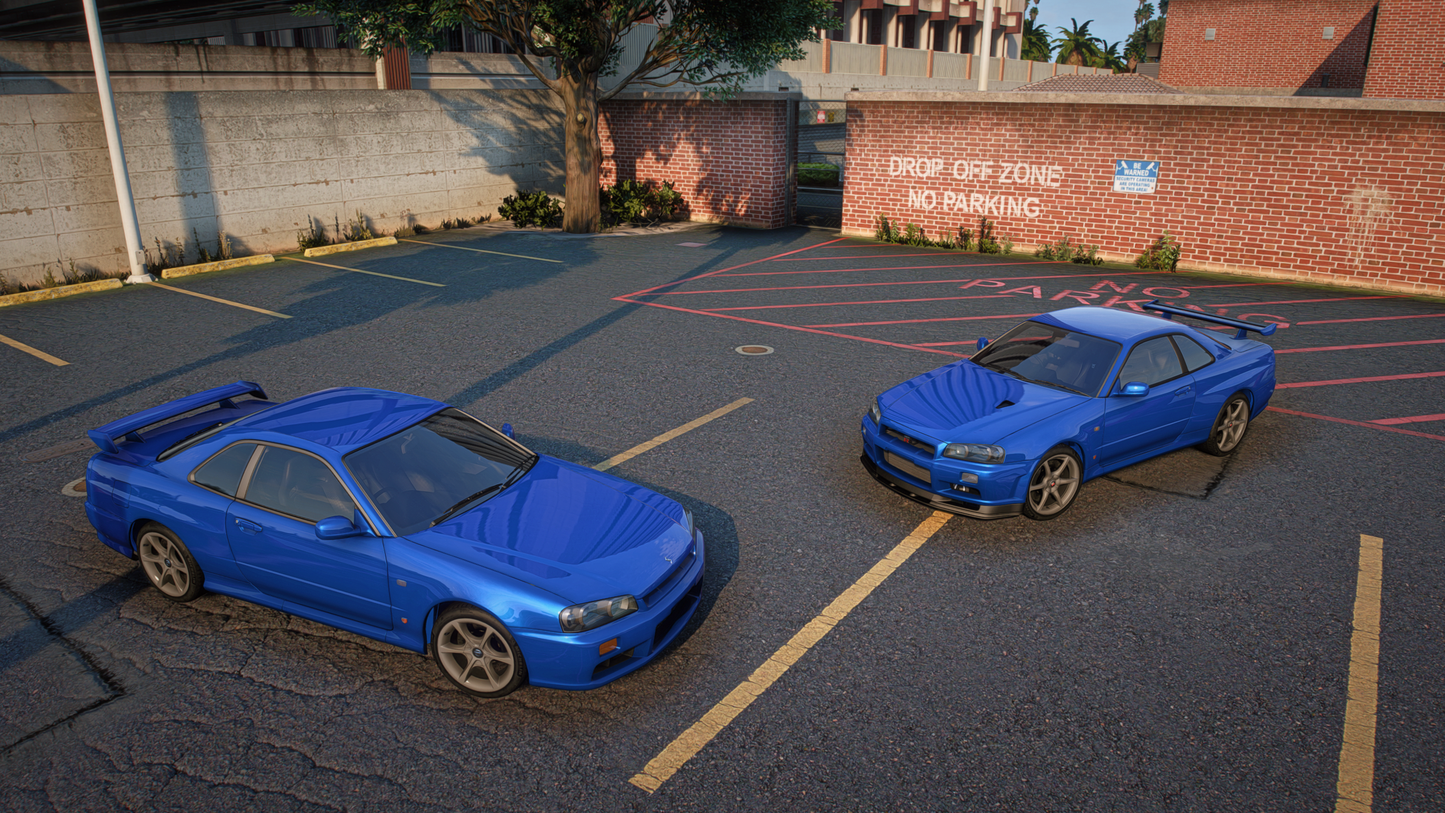 Nissan Skyline GT-R + GT-T R34 Pack [360+ Tuning / 40+ Liveries / Add-On / Debadged / FiveM / LODS]