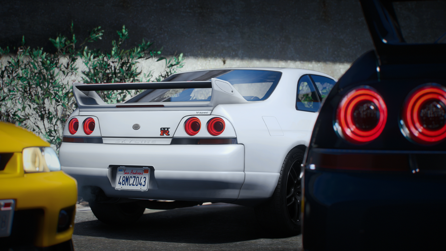 Nissan Skyline R33 GT-R + GTS-T Pack - GTA 5 & FiveM Car Mod | 200+ Tuning parts