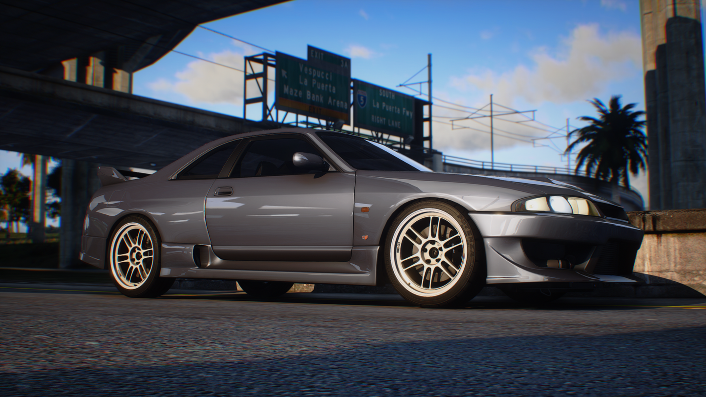 Nissan Skyline R33 GT-R + GTS-T Pack - GTA 5 & FiveM Car Mod | 200+ Tuning parts