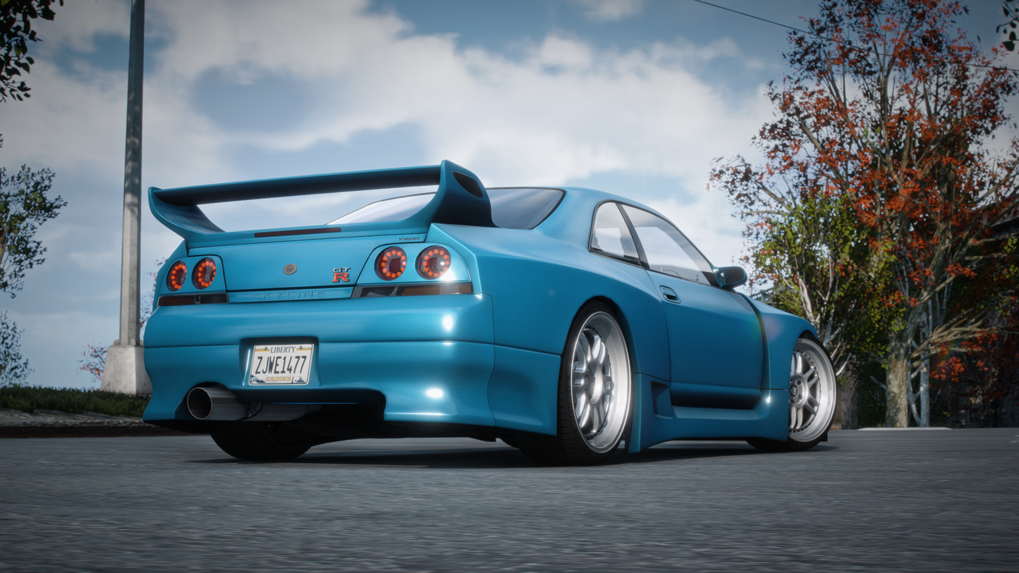 Nissan Skyline R33 GT-R + GTS-T Pack - GTA 5 & FiveM Car Mod | 200+ Tuning parts
