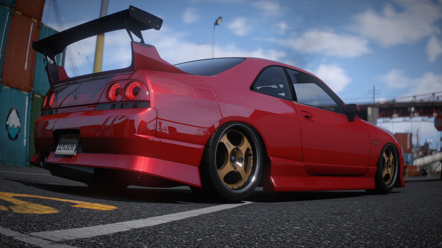Nissan Skyline R33 GT-R + GTS-T Pack - GTA 5 & FiveM Car Mod | 200+ Tuning parts