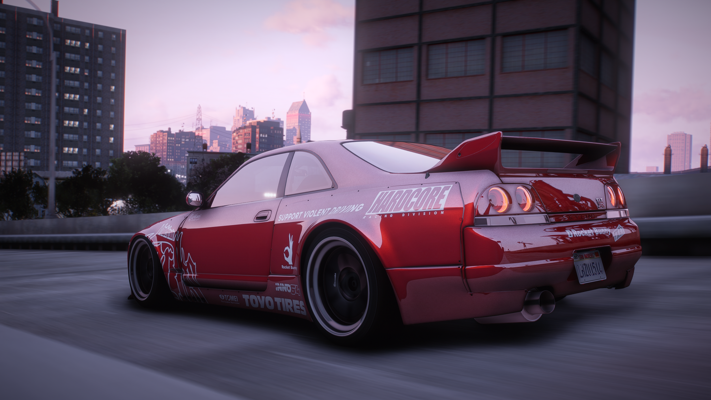 Nissan Skyline R33 GT-R + GTS-T Pack - GTA 5 & FiveM Car Mod | 200+ Tuning parts