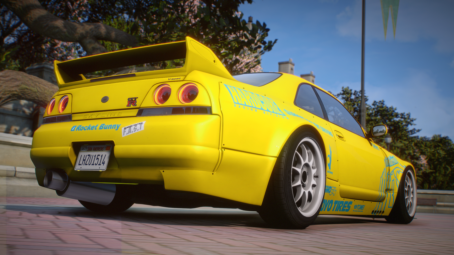 Nissan Skyline R33 GT-R + GTS-T Pack - GTA 5 & FiveM Car Mod | 200+ Tuning parts