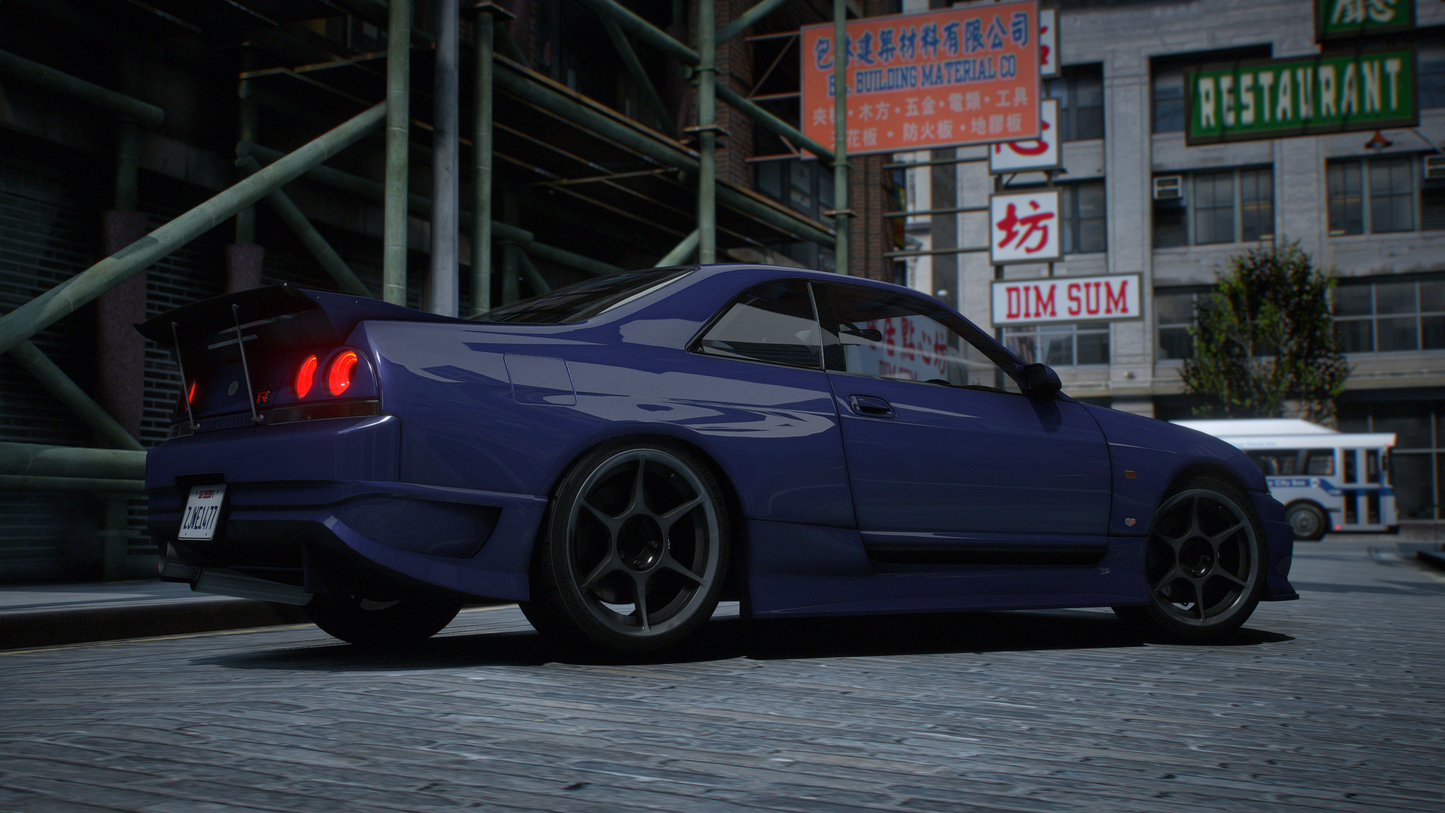 Nissan Skyline R33 GT-R + GTS-T Pack - GTA 5 & FiveM Car Mod | 200+ Tuning parts