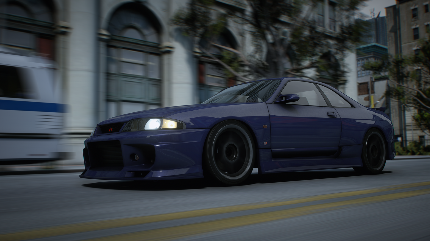 Nissan Skyline R33 GT-R + GTS-T Pack - GTA 5 & FiveM Car Mod | 200+ Tuning parts