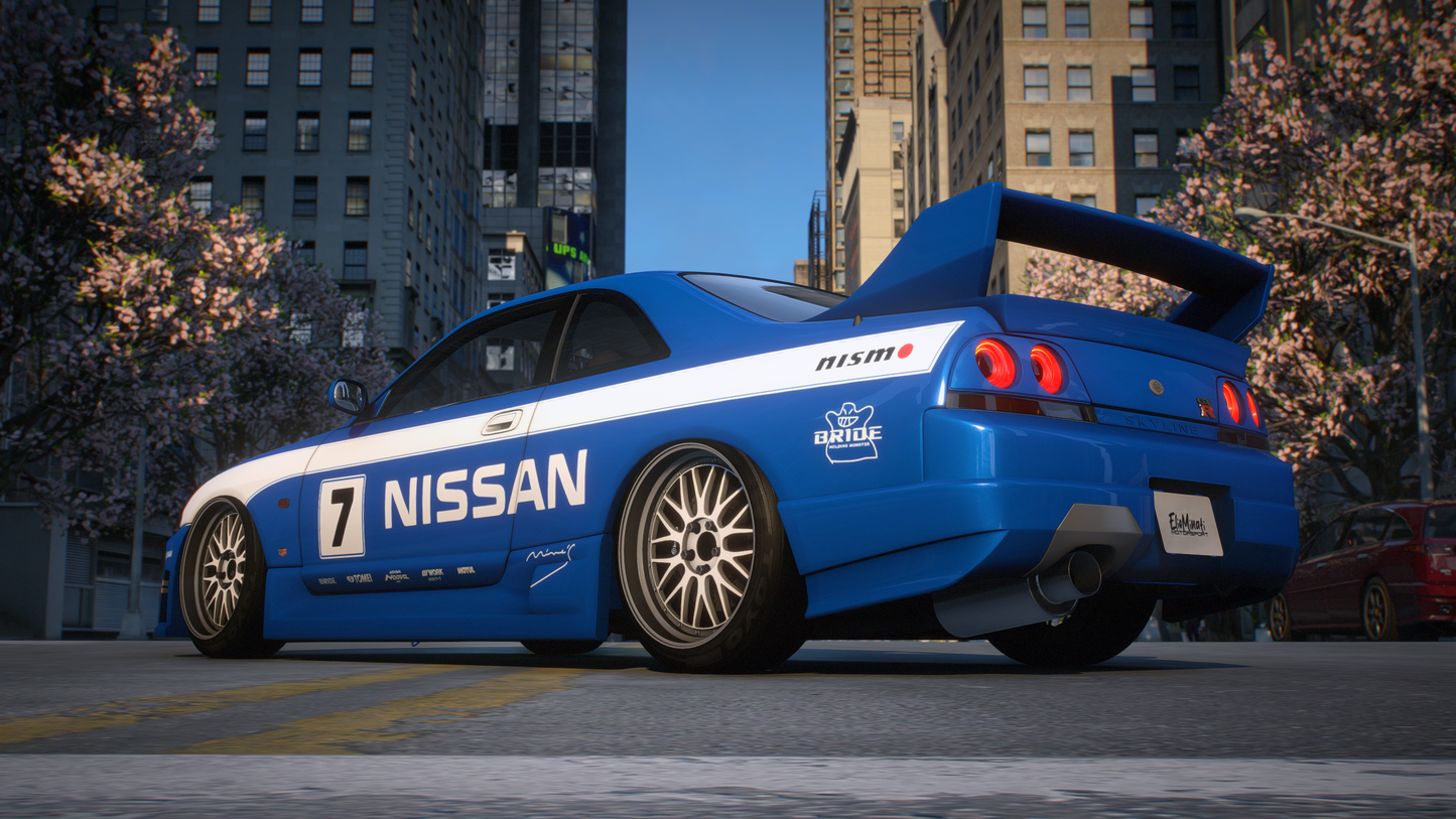 Nissan Skyline R33 GT-R + GTS-T Pack - GTA 5 & FiveM Car Mod | 200+ Tuning parts
