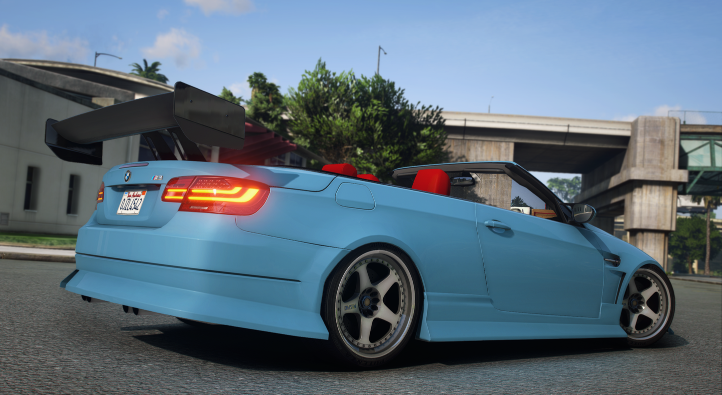 BMW M3 Convertible e93 2007 [240+ Tuning / Animated Roof / Add-On / Debadged / FiveM / LODS / Replace]