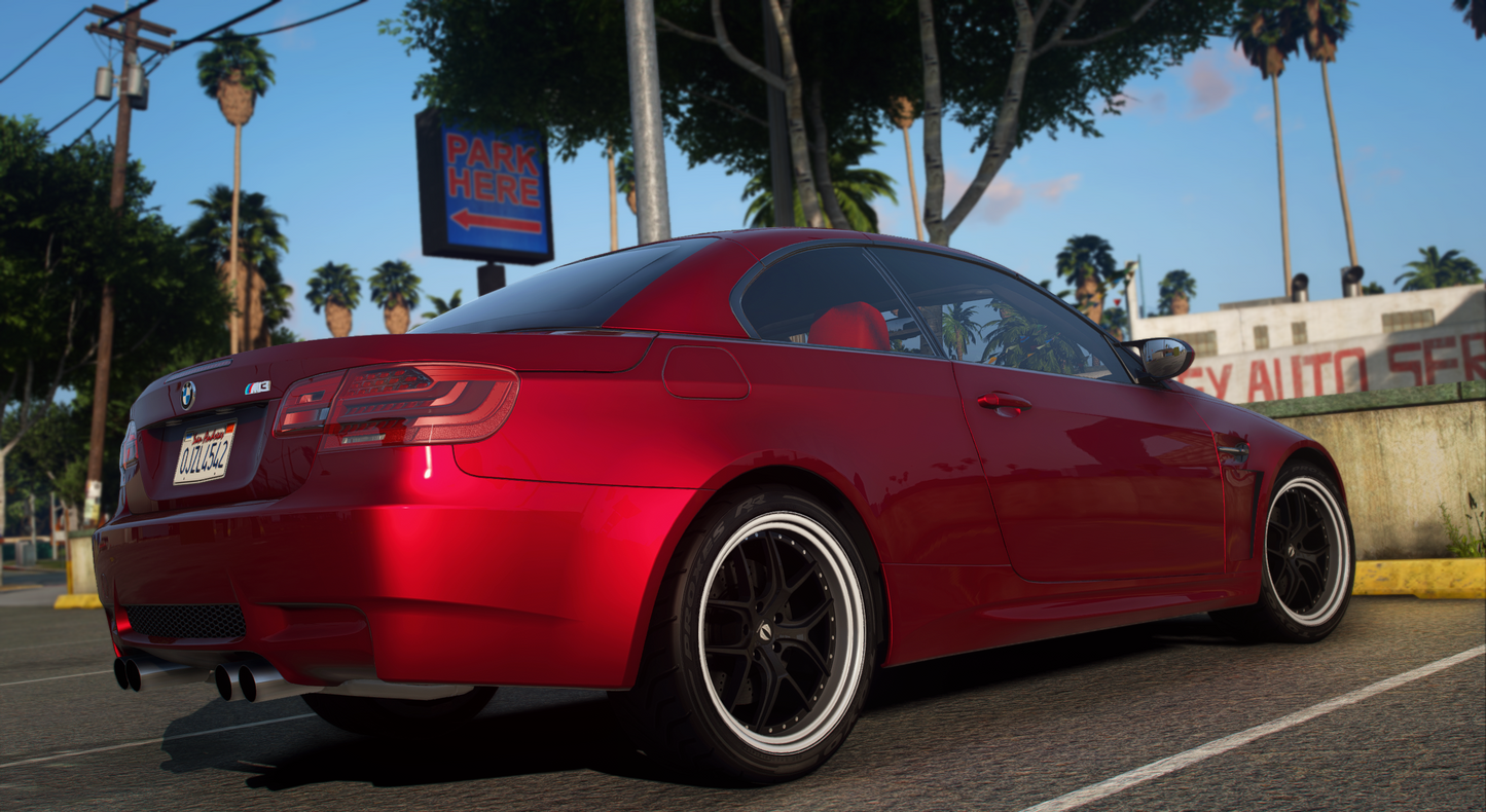 BMW M3 Convertible e93 2007 [240+ Tuning / Animated Roof / Add-On / Debadged / FiveM / LODS / Replace]