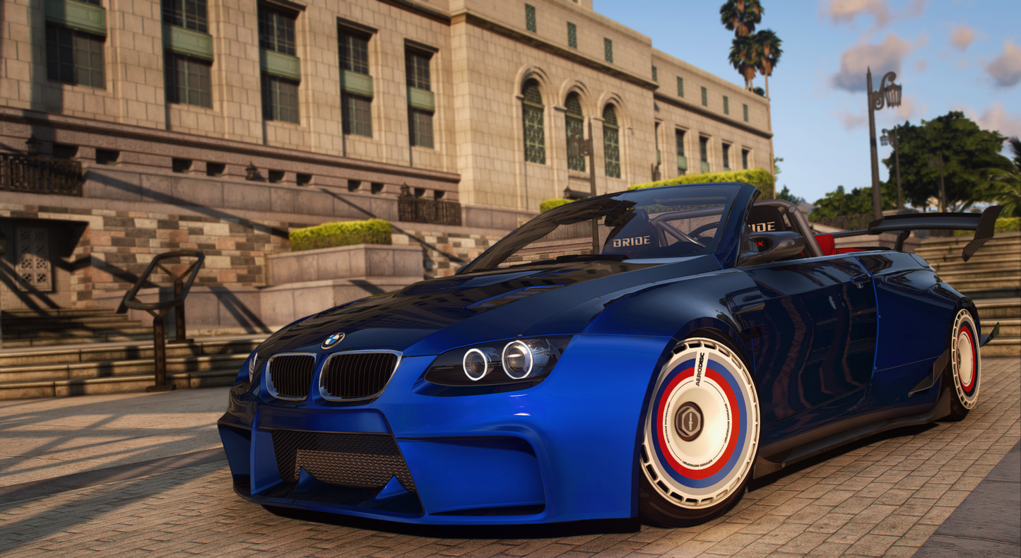 BMW M3 Convertible e93 2007 [240+ Tuning / Animated Roof / Add-On / Debadged / FiveM / LODS / Replace]