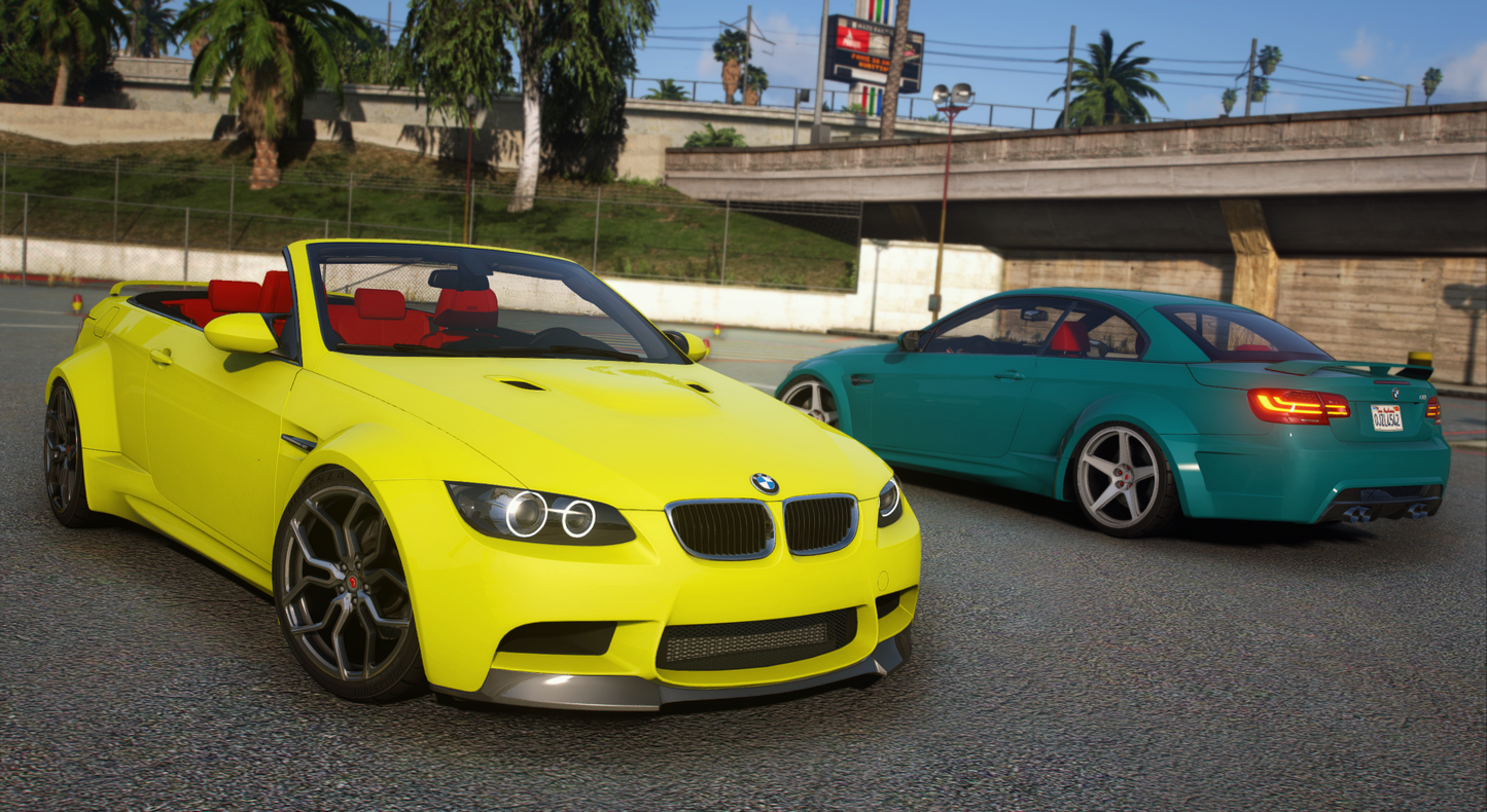 BMW M3 Convertible e93 2007 [240+ Tuning / Animated Roof / Add-On / Debadged / FiveM / LODS / Replace]