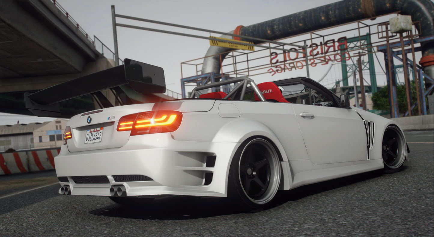 BMW M3 Convertible e93 2007 [240+ Tuning / Animated Roof / Add-On / Debadged / FiveM / LODS / Replace]