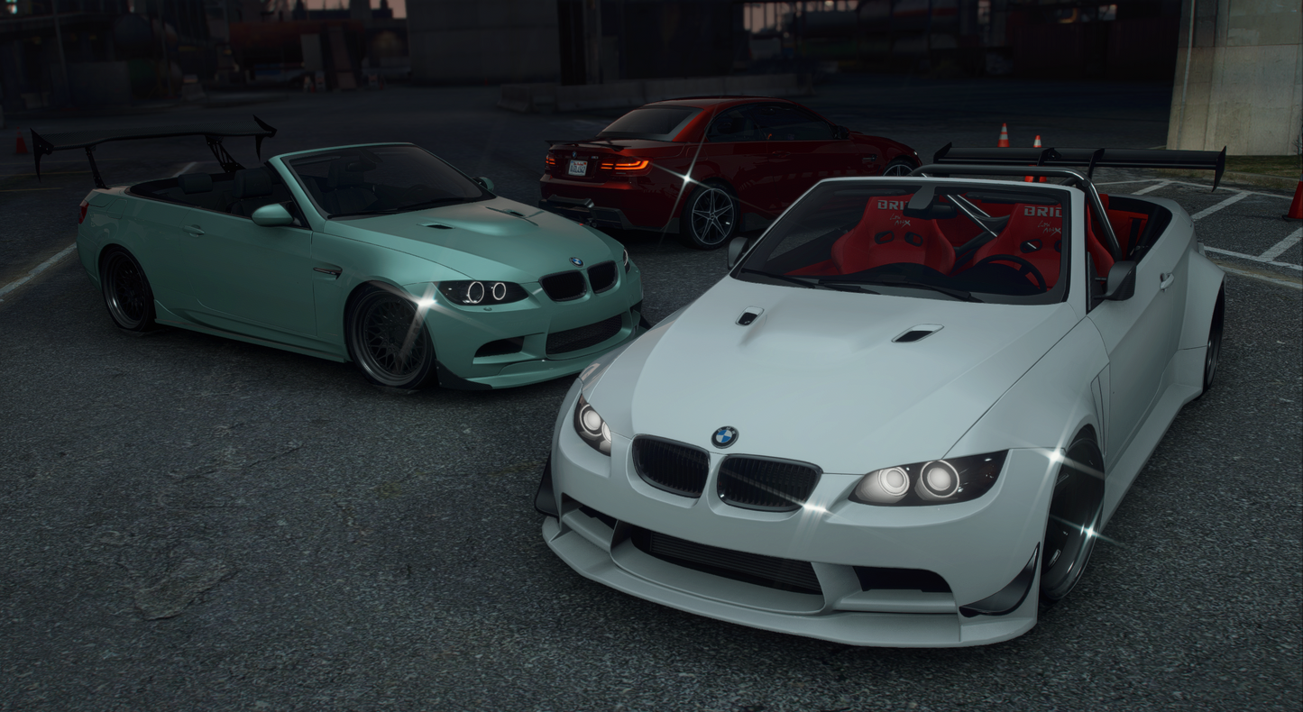 BMW M3 Convertible e93 2007 [240+ Tuning / Animated Roof / Add-On / Debadged / FiveM / LODS / Replace]