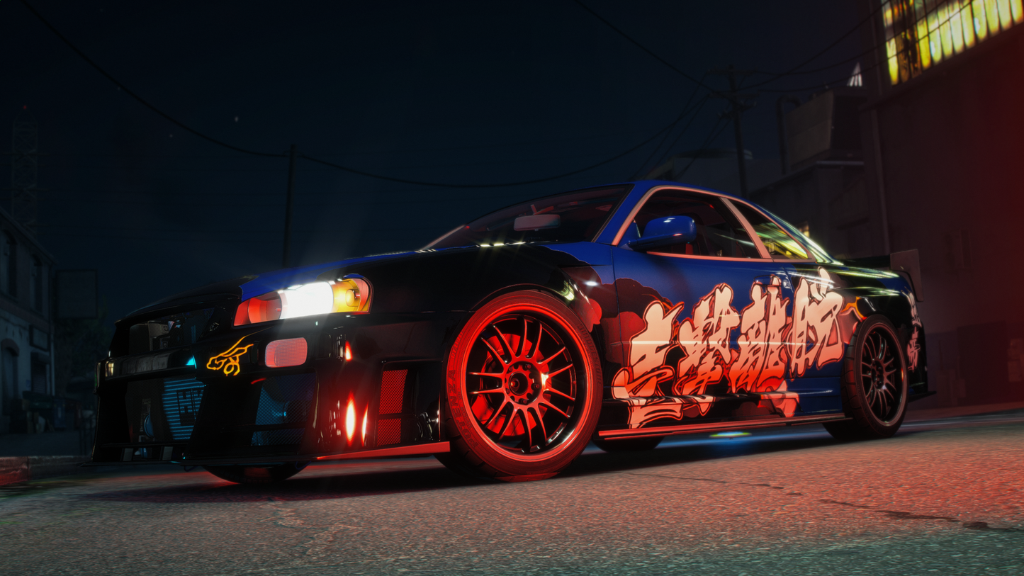 Nissan Skyline GT-R + GT-T R34 Pack [360+ Tuning / 40+ Liveries / Add-On / Debadged / FiveM / LODS]