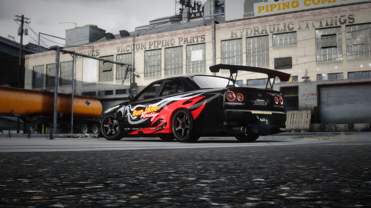 Nissan Skyline ER34 Sedan - GTA 5 & FiveM Car Mod | 200+ Tuning parts