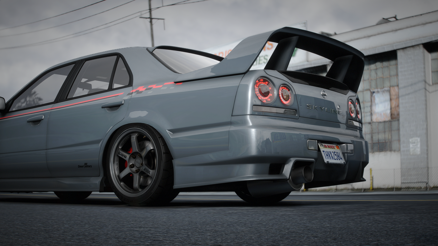 Nissan Skyline ER34 Sedan - GTA 5 & FiveM Car Mod | 200+ Tuning parts