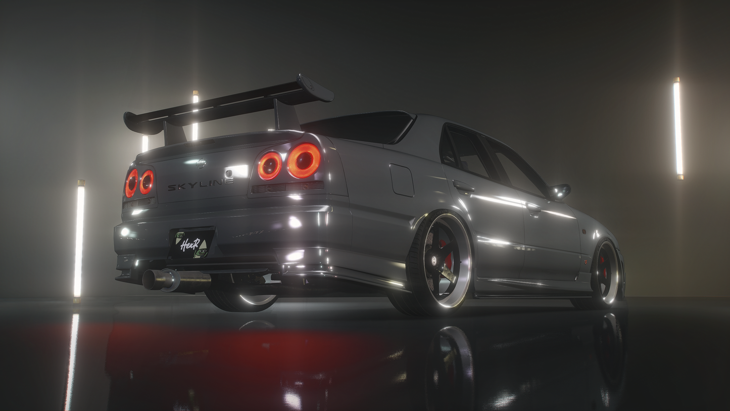Nissan Skyline ER34 Sedan - GTA 5 & FiveM Car Mod | 200+ Tuning parts