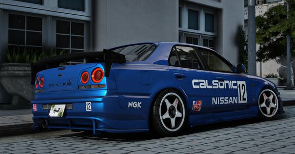 Nissan Skyline ER34 Sedan - GTA 5 & FiveM Car Mod | 200+ Tuning parts