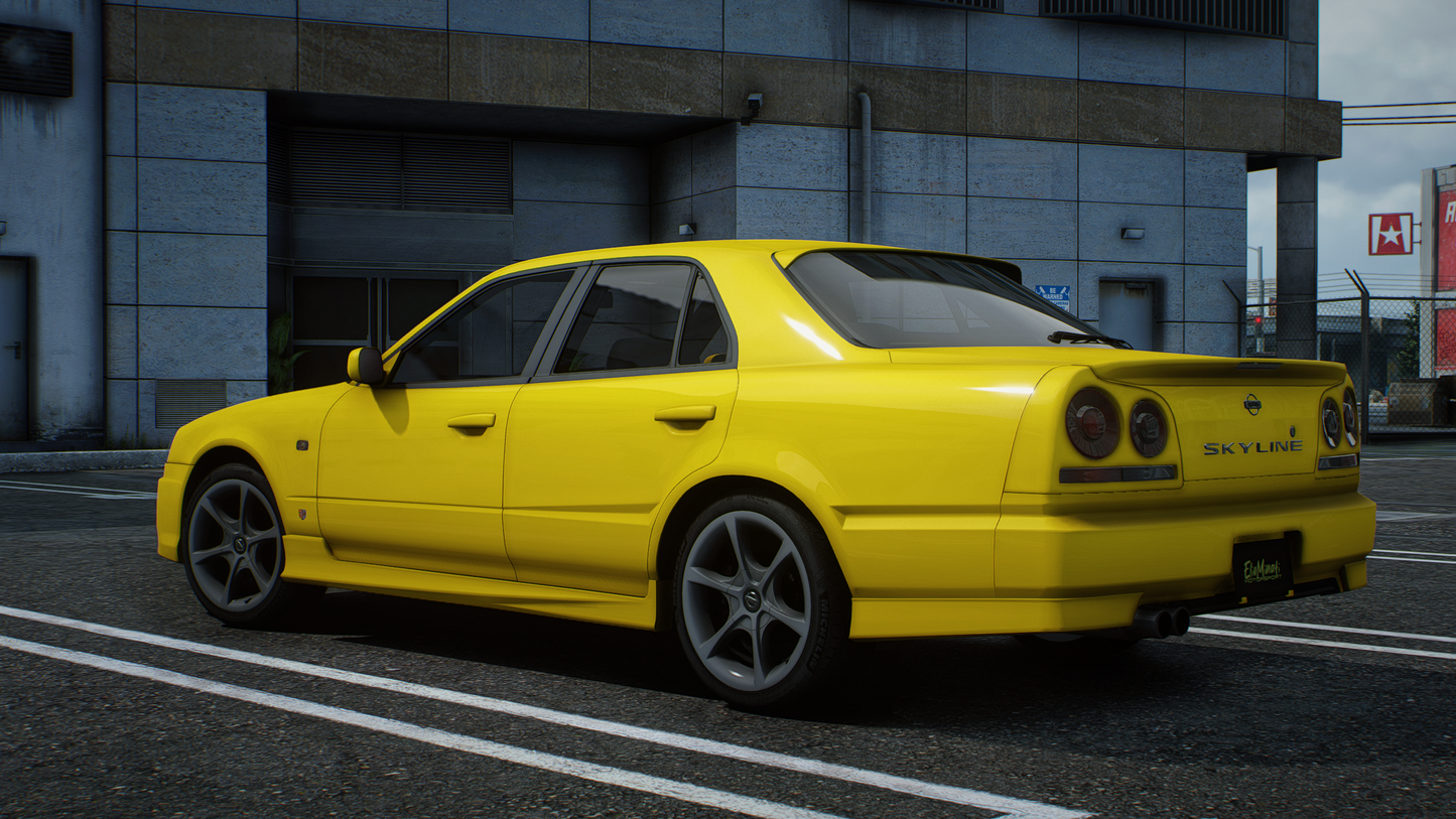 Nissan Skyline ER34 Sedan - GTA 5 & FiveM Car Mod | 200+ Tuning parts