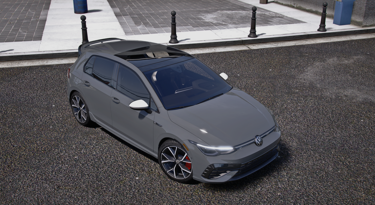 Volkswagen Golf R 2022 [Tuning / Animated Sunroof / Add-On / LODS / Debadged / FiveM / Replace]