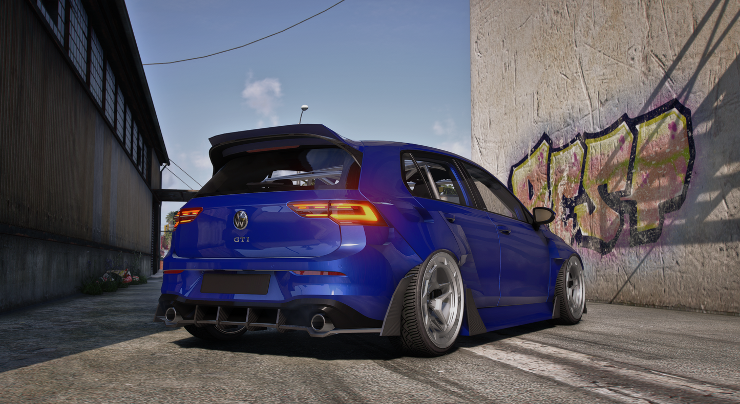 Volkswagen Golf R 2022 [Tuning / Animated Sunroof / Add-On / LODS / Debadged / FiveM / Replace]