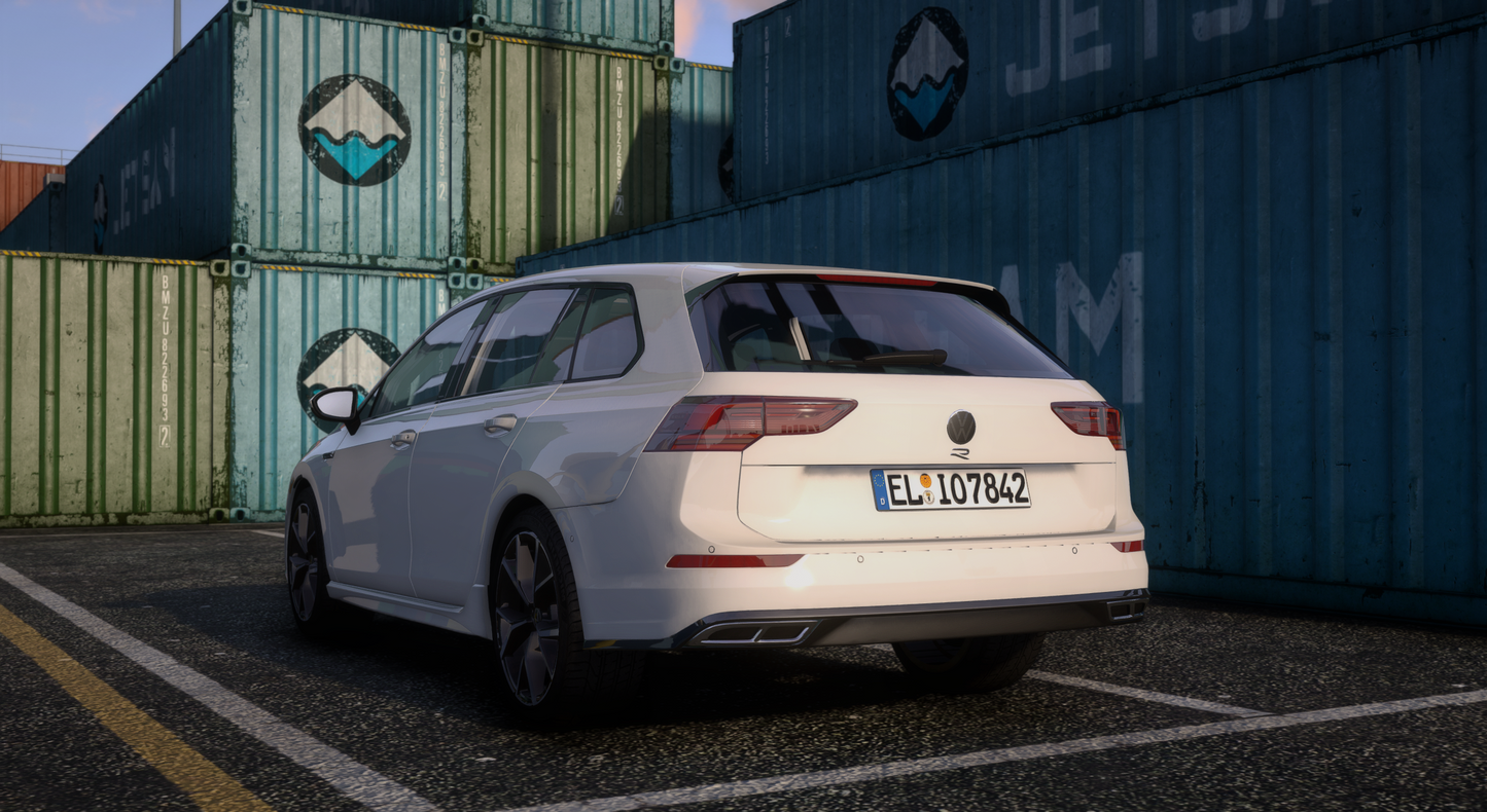 Volkswagen Golf R Estate 2022 [Tuning / Animated Sunroof / Add-On / LODS / Debadged / FiveM / Replace]