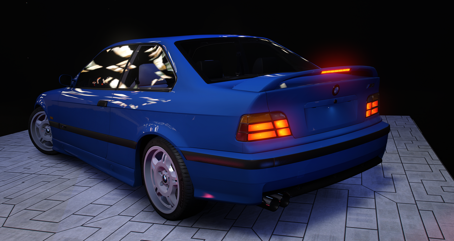 BMW M3 e36 1997 [150+ Tuning / Animated Sunroof / Add-On / Debadged / FiveM / LODS / Replace]