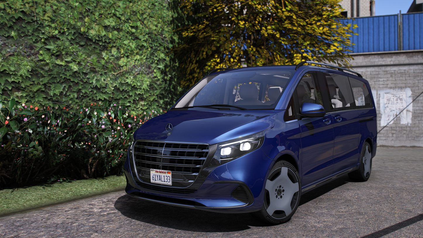Mercedes V-Class 2025 [Tuning / Liveries / Add-On / Debadged / FiveM / LODS / Replace]