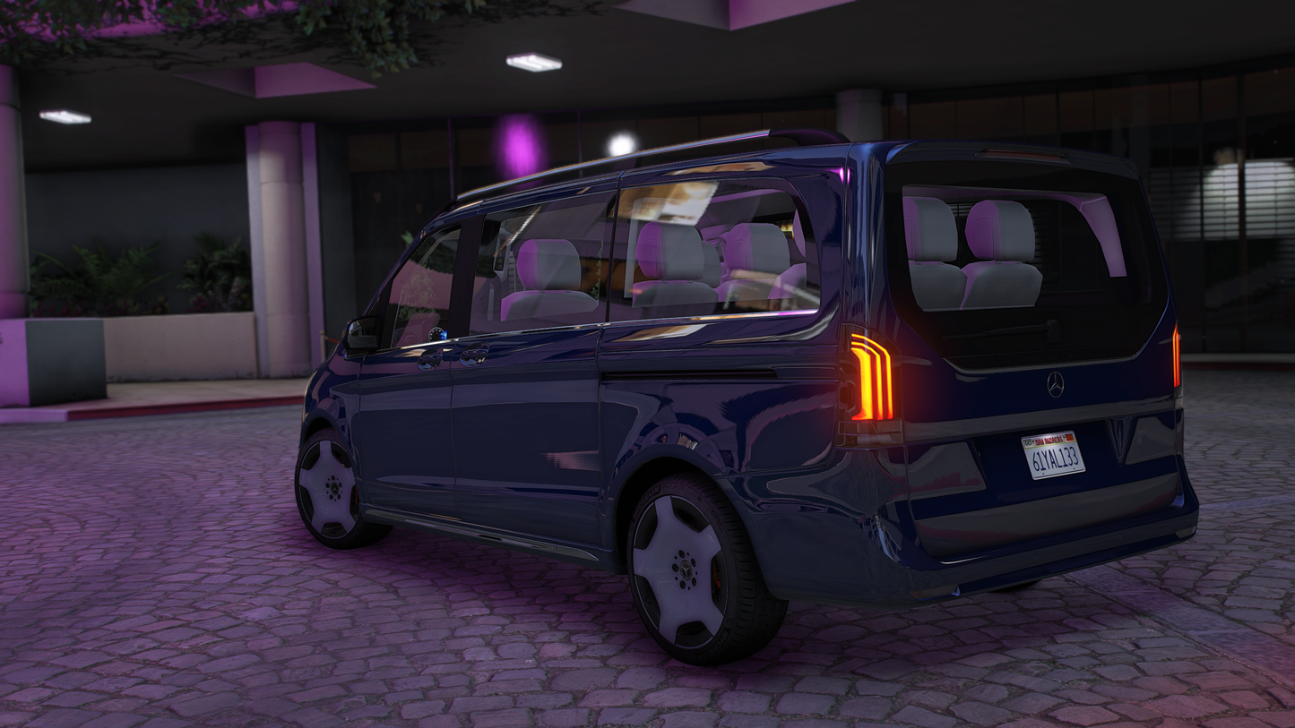 Mercedes V-Class 2025 [Tuning / Liveries / Add-On / Debadged / FiveM / LODS / Replace]