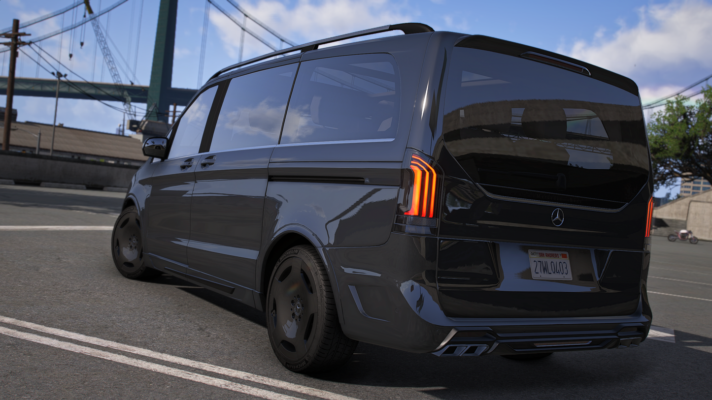 Mercedes V-Class 2025 [Tuning / Liveries / Add-On / Debadged / FiveM / LODS / Replace]