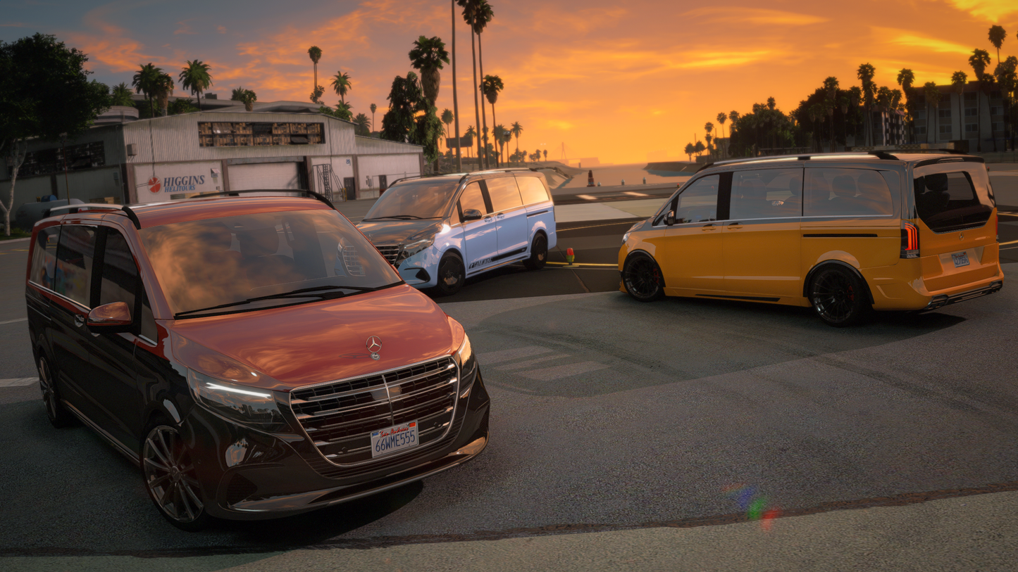 Mercedes V-Class 2025 [Tuning / Liveries / Add-On / Debadged / FiveM / LODS / Replace]
