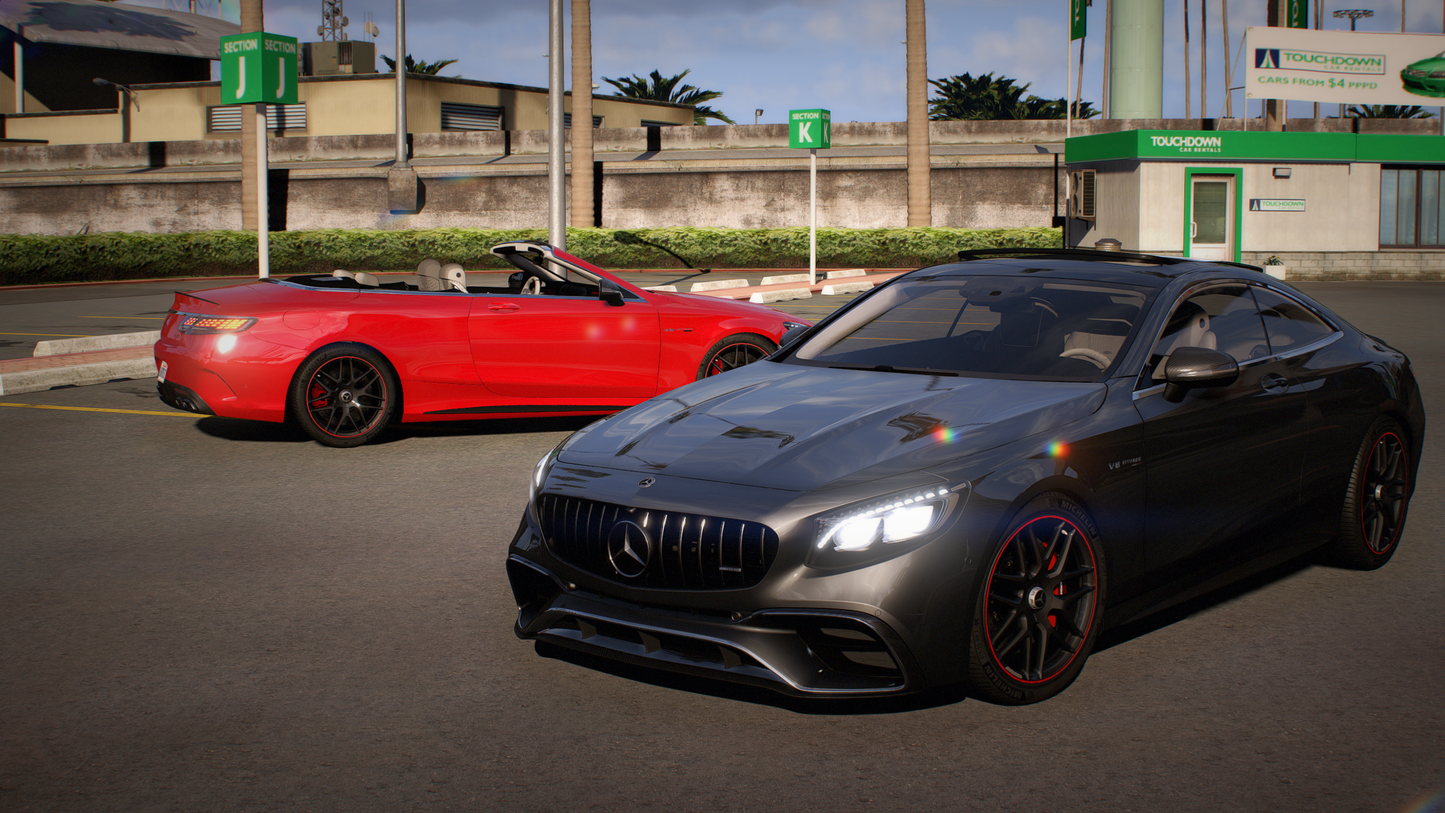 Mercedes S63 AMG Convertible 2020 [90+ Tuning / Liveries / Animated Roof / Add-On / Debadged / FiveM / LODS / Replace]