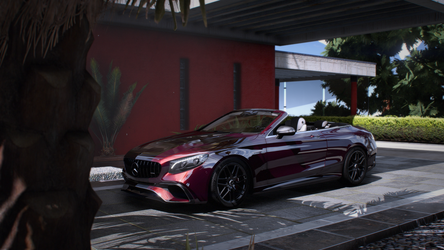 Mercedes S63 AMG Convertible 2020 [90+ Tuning / Liveries / Animated Roof / Add-On / Debadged / FiveM / LODS / Replace]