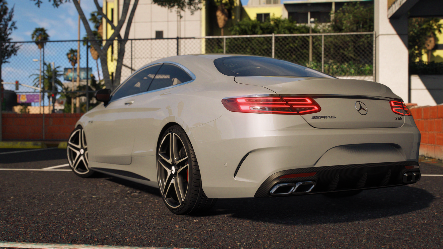 Mercedes S63 AMG Coupe 2020 [90+ Tuning / Liveries / Sunroof / Add-On / Debadged / FiveM / LODS / Replace]
