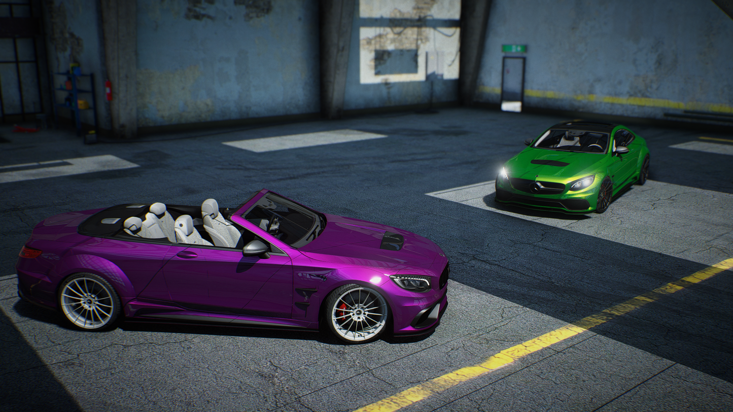Mercedes S63 AMG Convertible 2020 [90+ Tuning / Liveries / Animated Roof / Add-On / Debadged / FiveM / LODS / Replace]