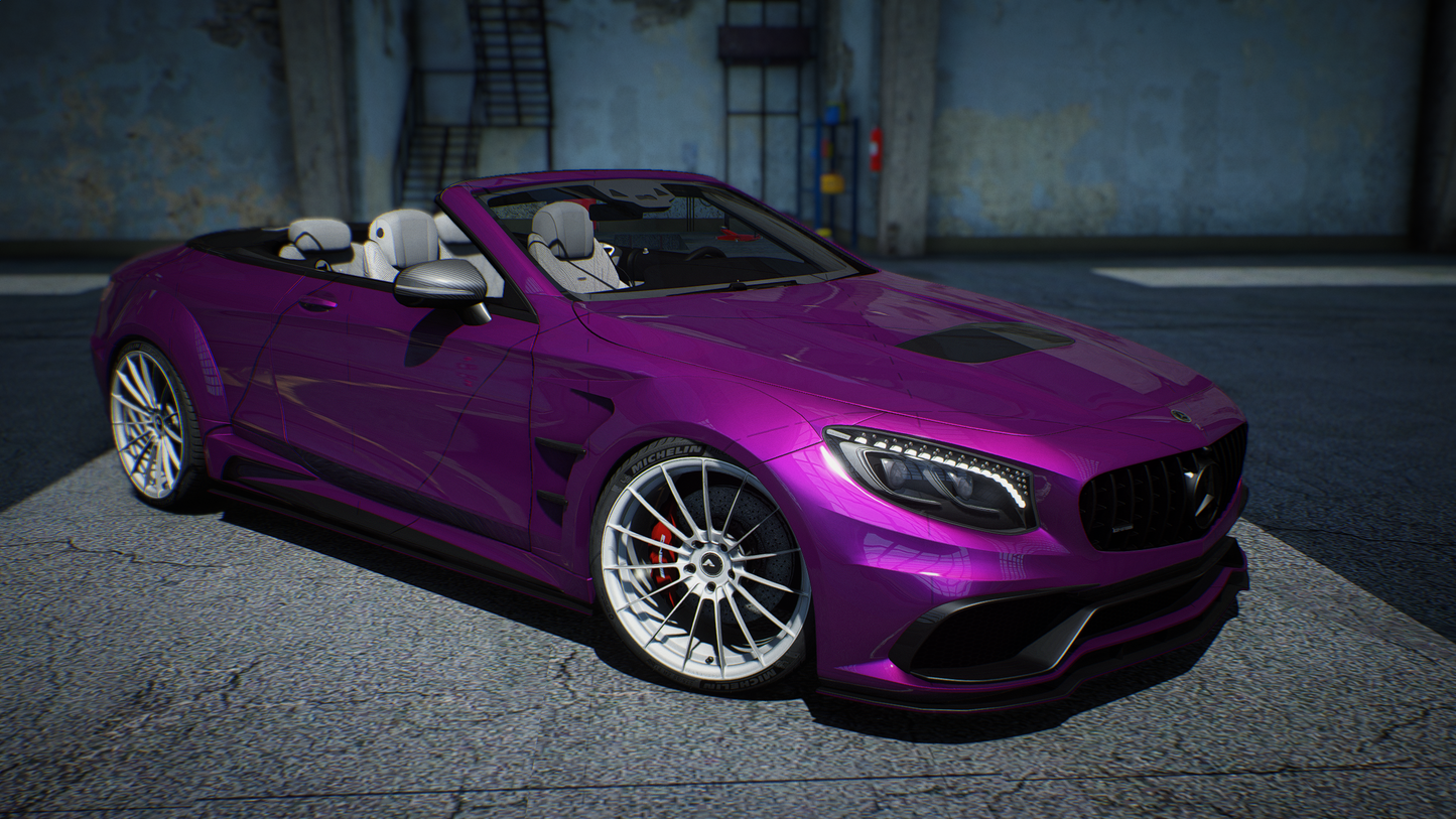 Mercedes S63 AMG Convertible 2020 [90+ Tuning / Liveries / Animated Roof / Add-On / Debadged / FiveM / LODS / Replace]