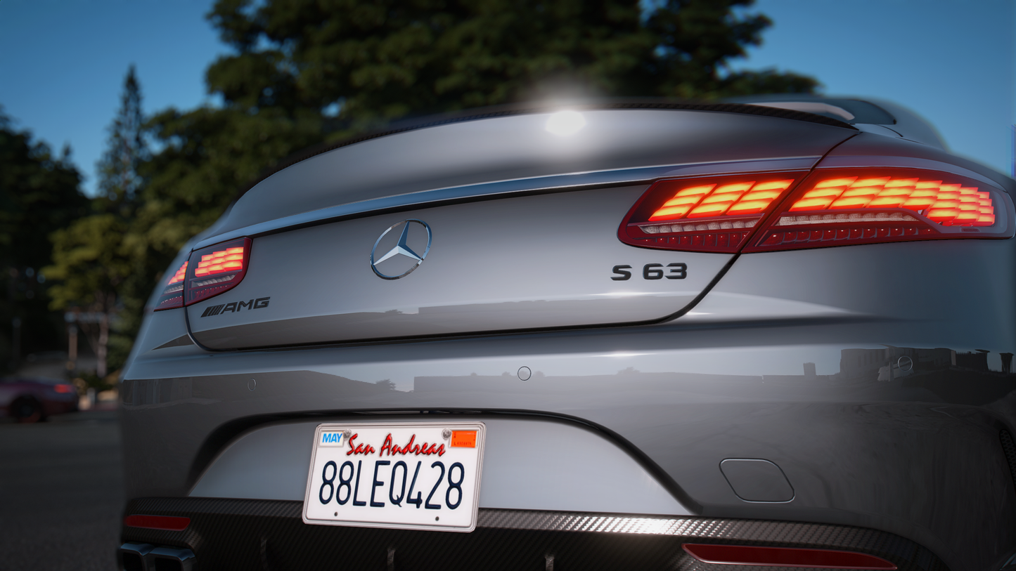 Mercedes S63 AMG Coupe 2020 [90+ Tuning / Liveries / Sunroof / Add-On / Debadged / FiveM / LODS / Replace]