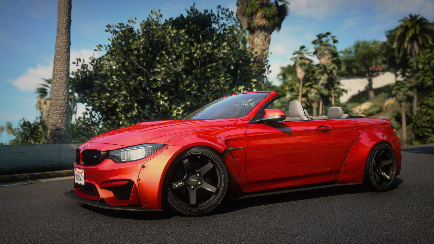 BMW M4 F83 Convertible 2014 [210+ Tuning / Animated Roof / Liveries / Rims / Add-On / Debadged / FiveM / LODS / Replace]