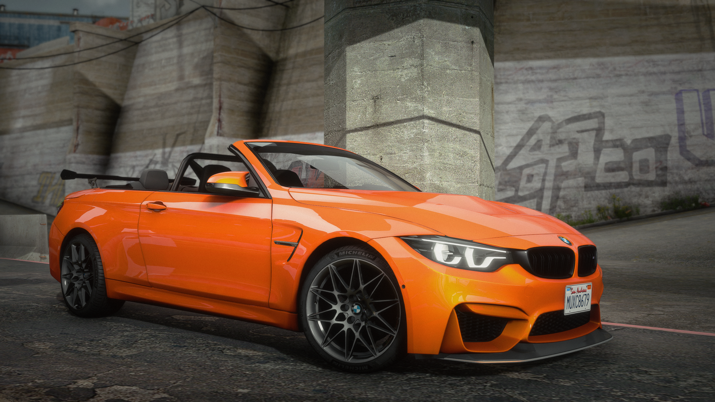BMW M4 F83 Convertible 2014 [210+ Tuning / Animated Roof / Liveries / Rims / Add-On / Debadged / FiveM / LODS / Replace]