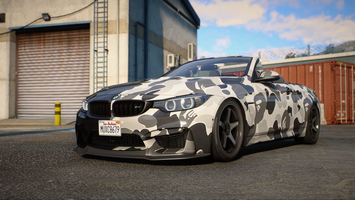 BMW M4 F83 Convertible 2014 [210+ Tuning / Animated Roof / Liveries / Rims / Add-On / Debadged / FiveM / LODS / Replace]
