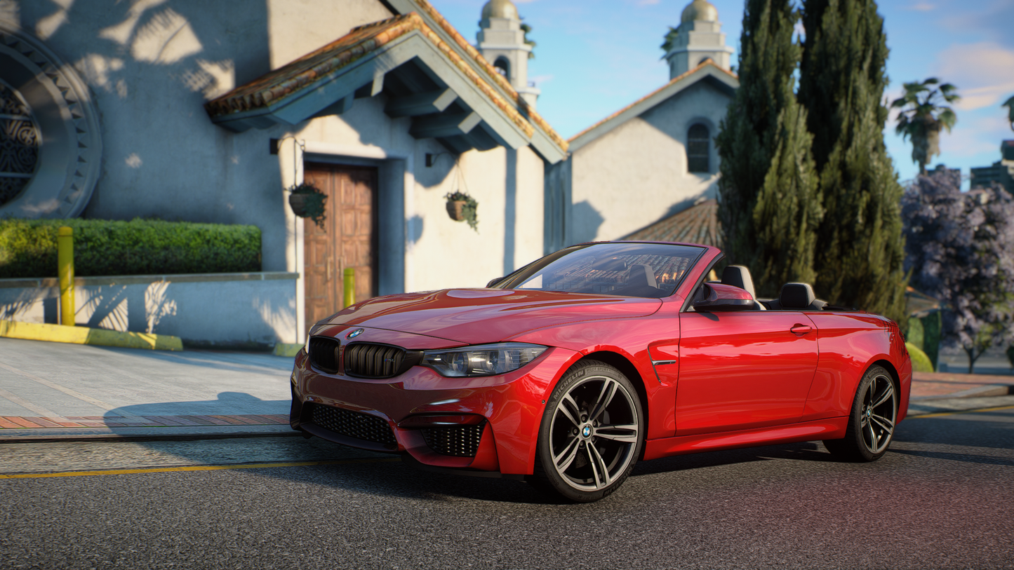 BMW M4 F83 Convertible 2014 [210+ Tuning / Animated Roof / Liveries / Rims / Add-On / Debadged / FiveM / LODS / Replace]