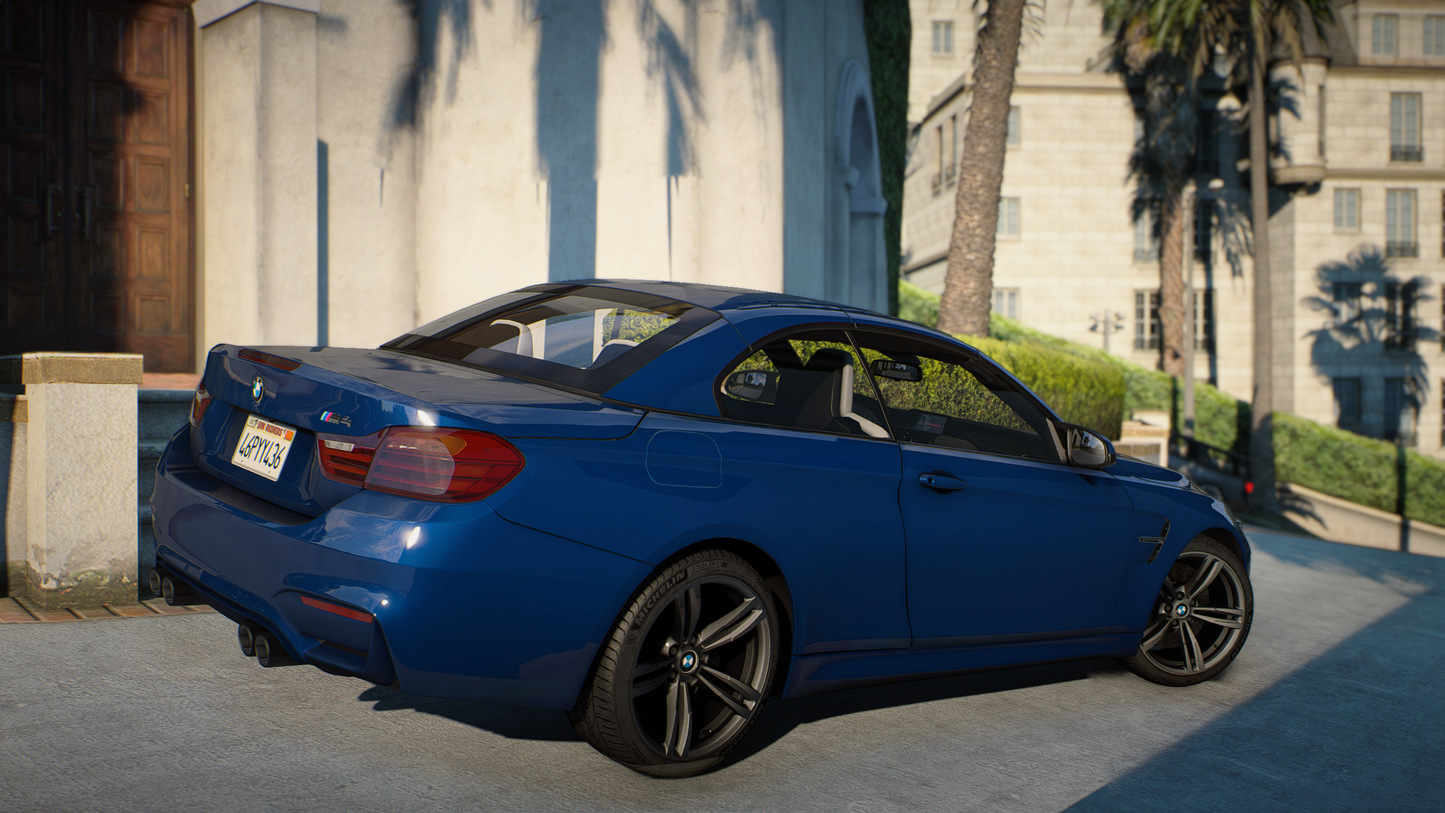 BMW M4 F83 Convertible 2014 [210+ Tuning / Animated Roof / Liveries / Rims / Add-On / Debadged / FiveM / LODS / Replace]