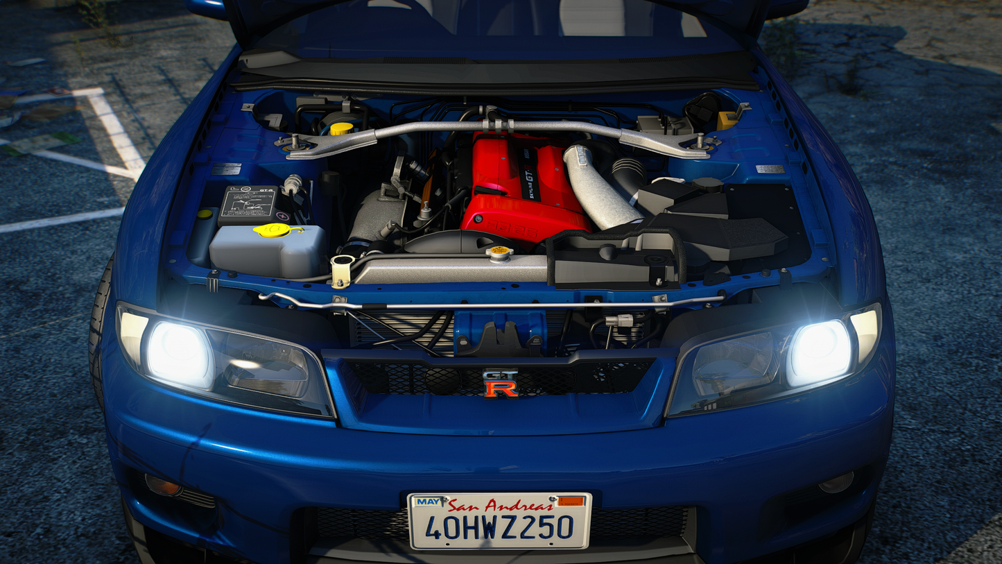 Nissan Skyline R33 GT-R + GTS-T Pack - GTA 5 & FiveM Car Mod | 200+ Tuning parts