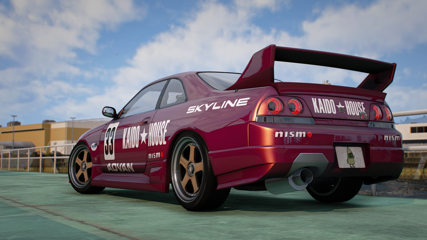 Nissan Skyline R33 GT-R + GTS-T Pack - GTA 5 & FiveM Car Mod | 200+ Tuning parts