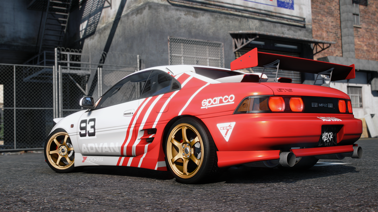 Toyota MR-2 GT-S SW20 - GTA 5 & FiveM Car Mod | 130+ Tuning parts