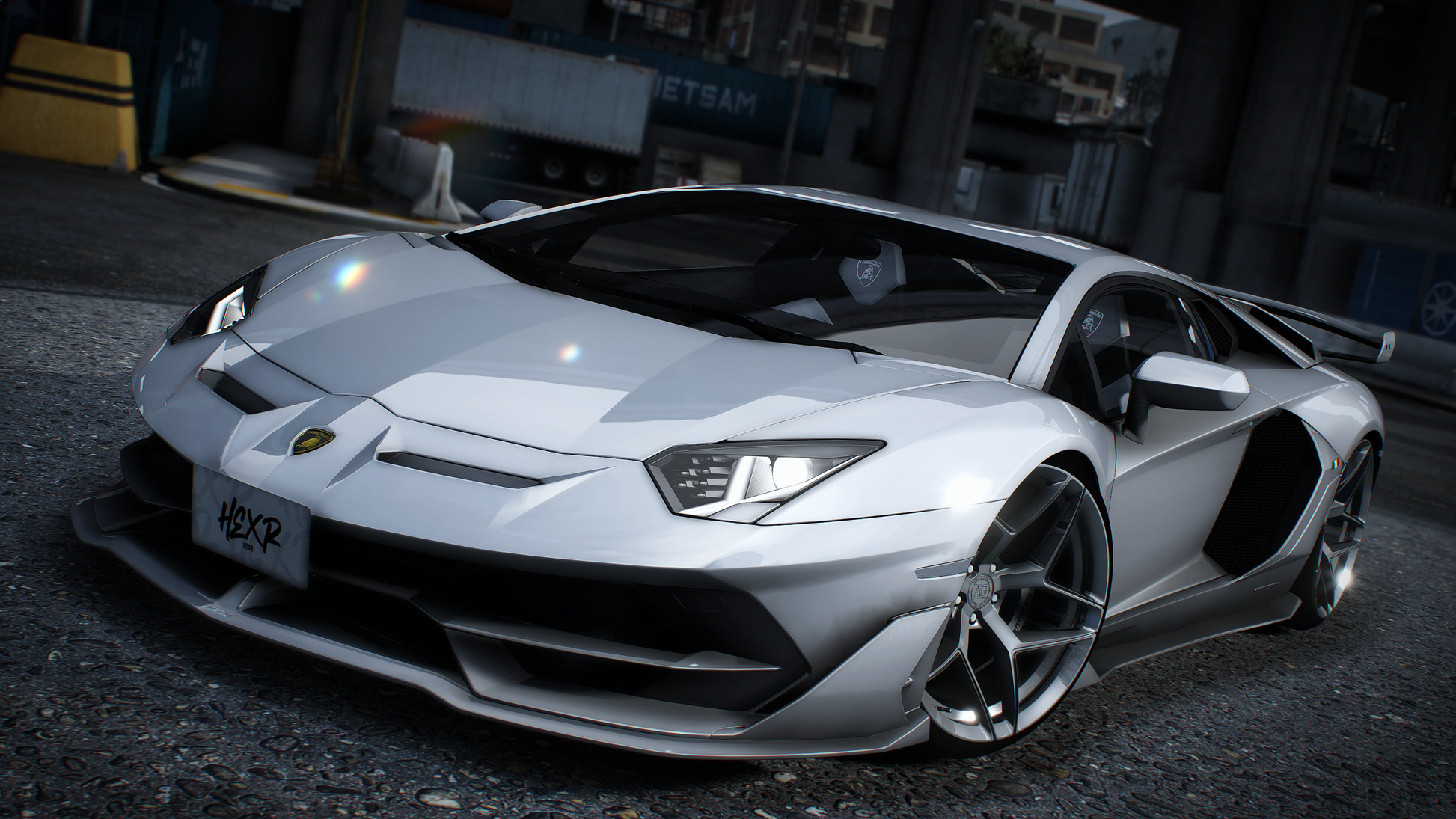 SVJ full white spec GTA 5 mod