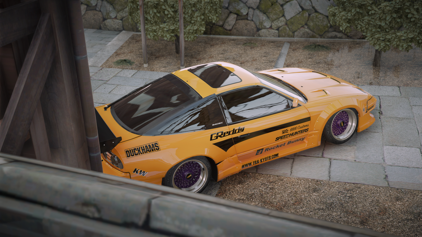 Nissan 180sx S13 [280+ Tuning / Animated Sunroof / Liveries / Add-On / LODS / Debadged / FiveM / Replace]